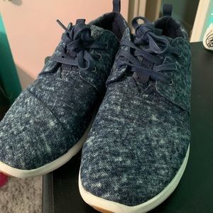 Blue TOMS sneakers